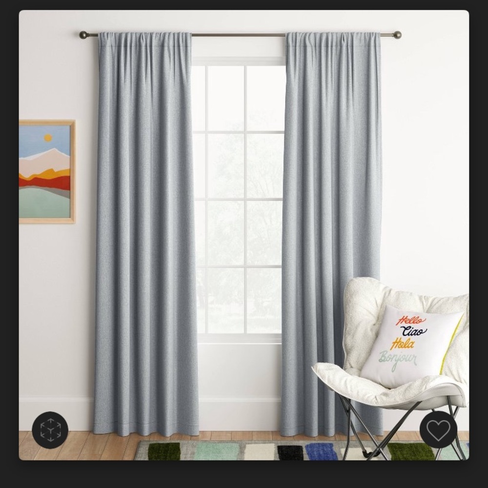 Room Essentials black out curtains gray